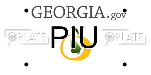 PIU Georgia License Plate