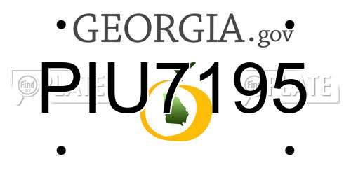 PIU7195 Georgia License Plate