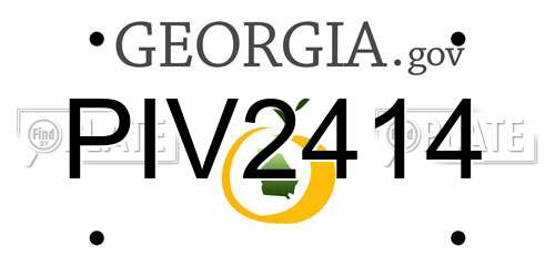 PIV2414 Georgia License Plate