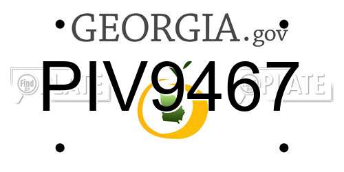 PIV9467 Georgia License Plate