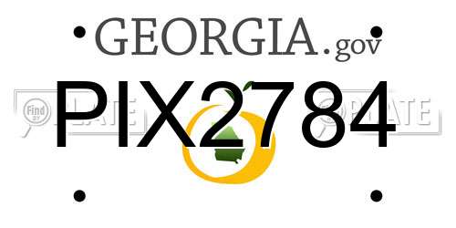 PIX2784 Georgia License Plate