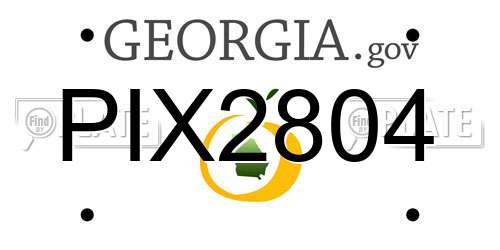 PIX2804 Georgia License Plate