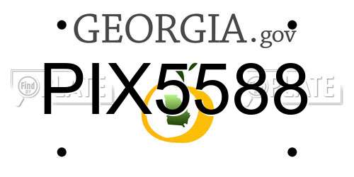 PIX5588 Georgia License Plate