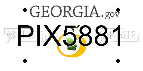 PIX5881 Georgia License Plate