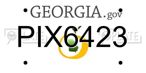 PIX6423 Georgia License Plate