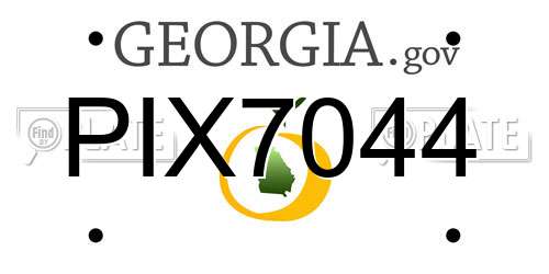 PIX7044 Georgia License Plate