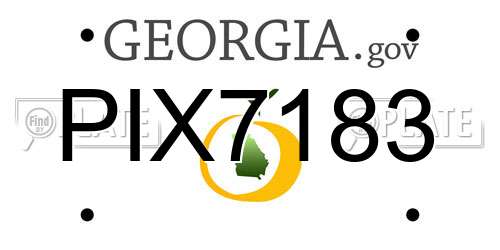 PIX7183 Georgia License Plate
