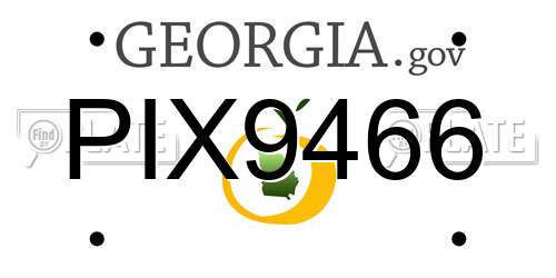 PIX9466 Georgia License Plate