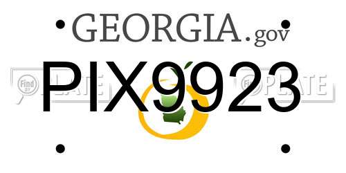 PIX9923 Georgia License Plate