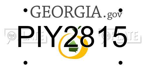PIY2815 Georgia License Plate