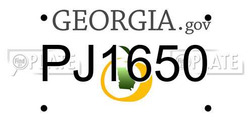 PJ1650 Georgia License Plate