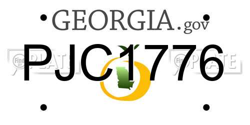 PJC1776 Georgia License Plate
