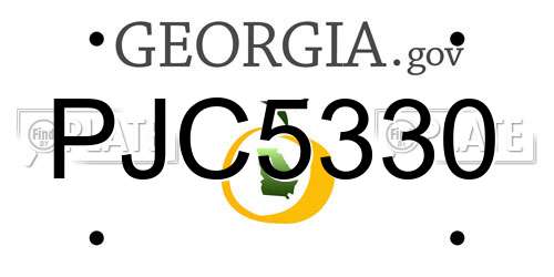 PJC5330 Georgia License Plate