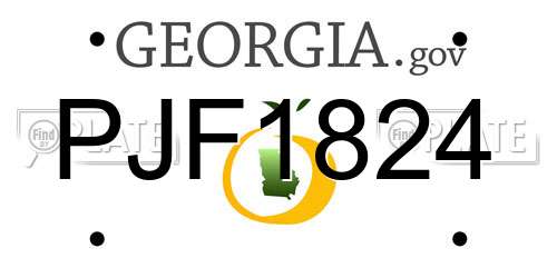 PJF1824 Georgia License Plate