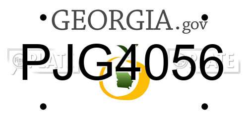 PJG4056 Georgia License Plate