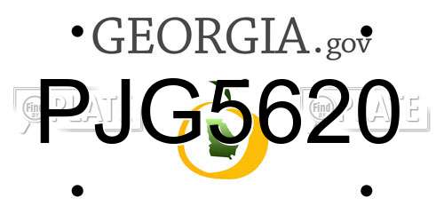 PJG5620 Georgia License Plate