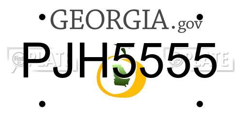 PJH5555 Georgia License Plate