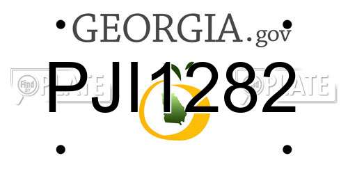 PJI1282 Georgia License Plate