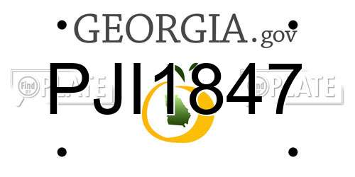 PJI1847 Georgia License Plate