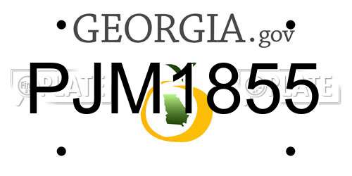 PJM1855 Georgia License Plate