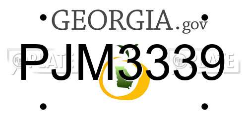 PJM3339 Georgia License Plate