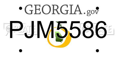 PJM5586 Georgia License Plate