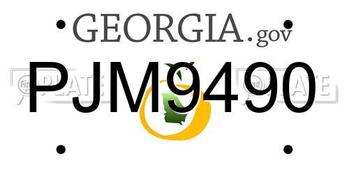 PJM9490 Georgia License Plate