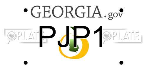 PJP1 Georgia License Plate