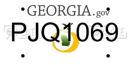 PJQ1069 Georgia License Plate