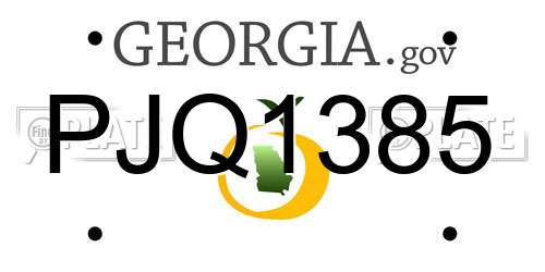 PJQ1385 Georgia License Plate