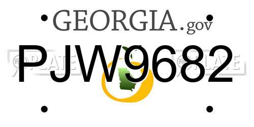 PJW9682 Georgia License Plate