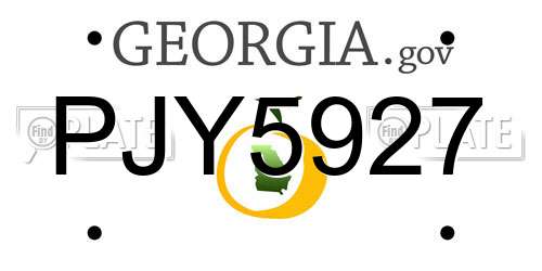 PJY5927 Georgia License Plate