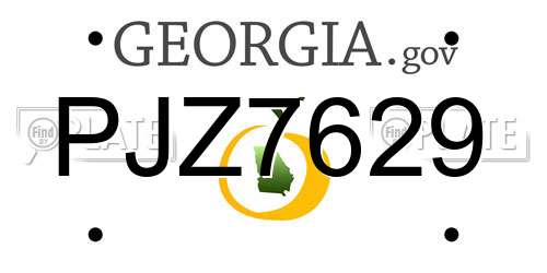 PJZ7629 Georgia License Plate