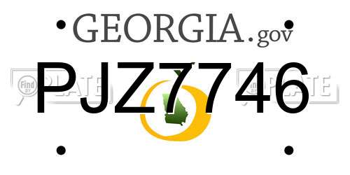 PJZ7746 Georgia License Plate