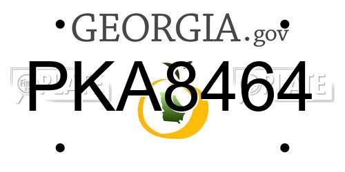 PKA8464 Georgia License Plate