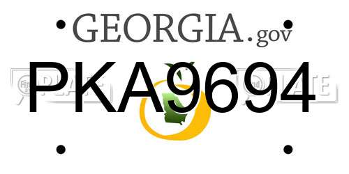 PKA9694 Georgia License Plate