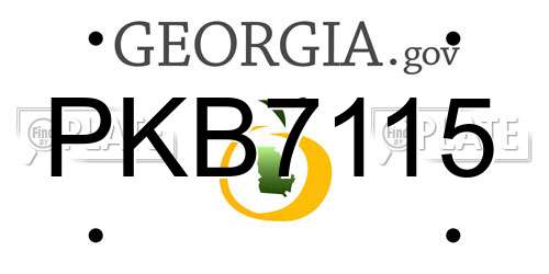 PKB7115 Georgia License Plate