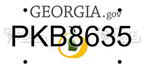 PKB8635 Georgia License Plate