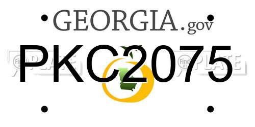 PKC2075 Georgia License Plate