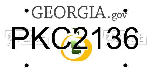 PKC2136 Georgia License Plate