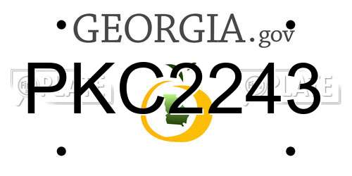 PKC2243 Georgia License Plate