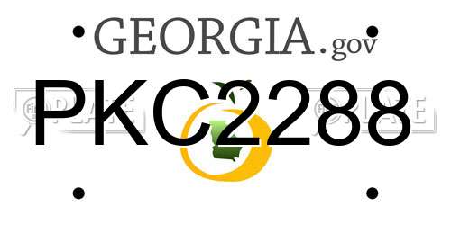 PKC2288 Georgia License Plate