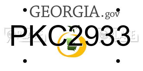PKC2933 Georgia License Plate