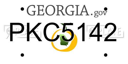 PKC5142 Georgia License Plate