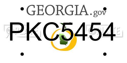 PKC5454 Georgia License Plate