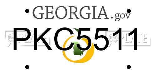 PKC5511 Georgia License Plate