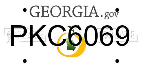 PKC6069 Georgia License Plate