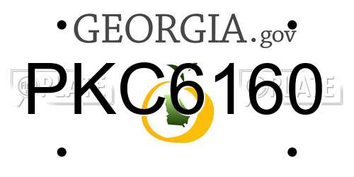 PKC6160 Georgia License Plate