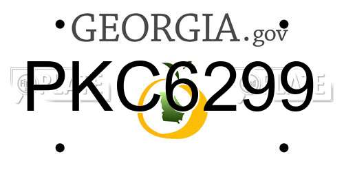 PKC6299 Georgia License Plate