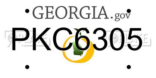 PKC6305 Georgia License Plate